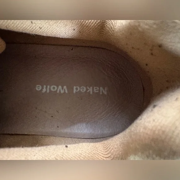 Naked Wolfe Sporty Platform Sneakers Taupe Suede Y2K Chunky Minimalist 90s - Picture 9 of 13